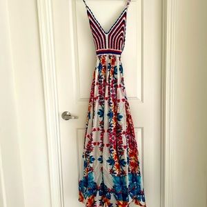 Chelsea & Violet Maxi Dress XS with Crochet bodice